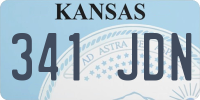 KS license plate 341JDN