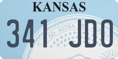 KS license plate 341JDO