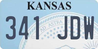 KS license plate 341JDW