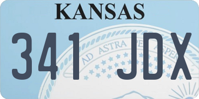 KS license plate 341JDX