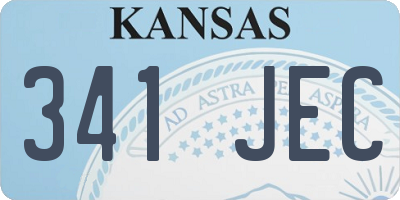 KS license plate 341JEC