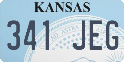 KS license plate 341JEG