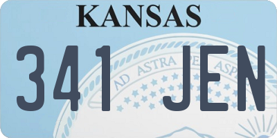 KS license plate 341JEN