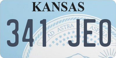 KS license plate 341JEO