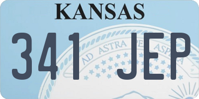 KS license plate 341JEP