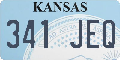 KS license plate 341JEQ