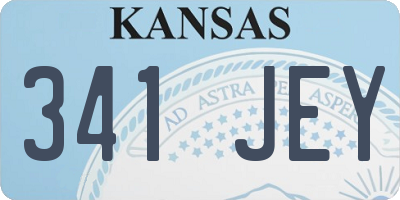 KS license plate 341JEY