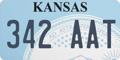 KS license plate 342AAT