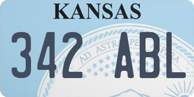 KS license plate 342ABL