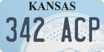 KS license plate 342ACP