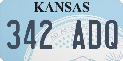 KS license plate 342ADQ