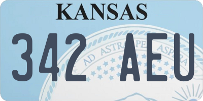 KS license plate 342AEU