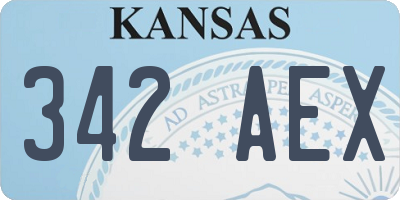 KS license plate 342AEX