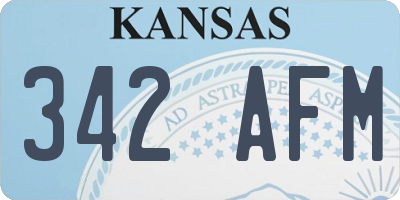 KS license plate 342AFM