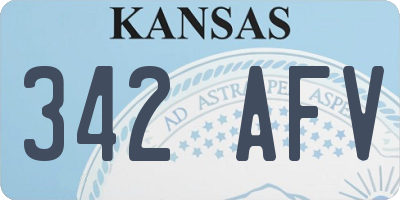 KS license plate 342AFV