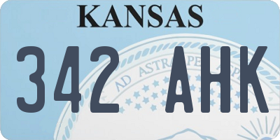 KS license plate 342AHK