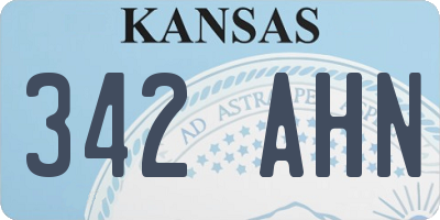 KS license plate 342AHN