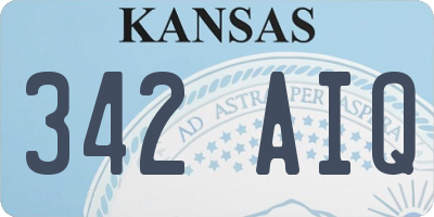KS license plate 342AIQ