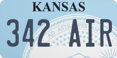 KS license plate 342AIR