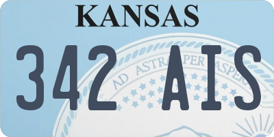 KS license plate 342AIS
