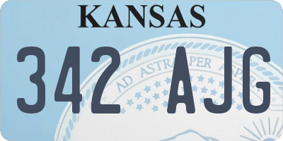 KS license plate 342AJG