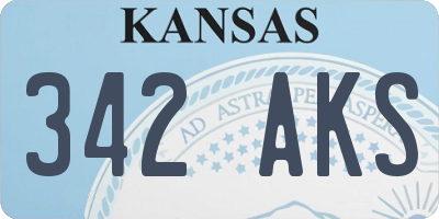 KS license plate 342AKS