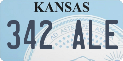 KS license plate 342ALE