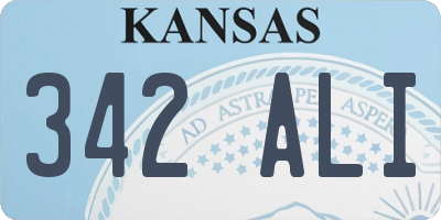 KS license plate 342ALI