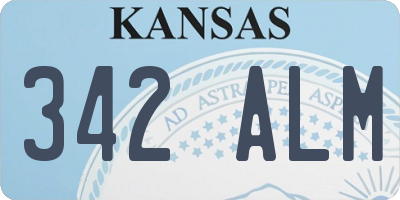 KS license plate 342ALM