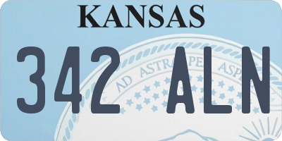 KS license plate 342ALN