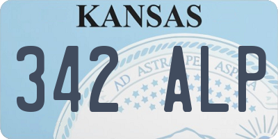 KS license plate 342ALP