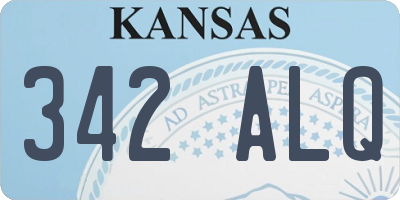KS license plate 342ALQ