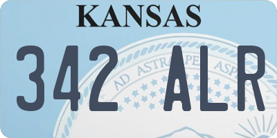 KS license plate 342ALR