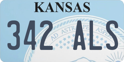 KS license plate 342ALS