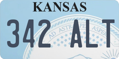 KS license plate 342ALT