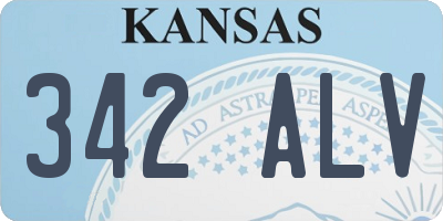 KS license plate 342ALV