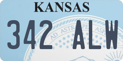KS license plate 342ALW