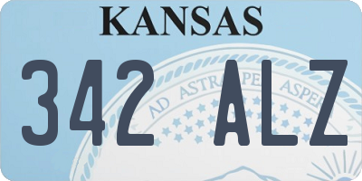 KS license plate 342ALZ
