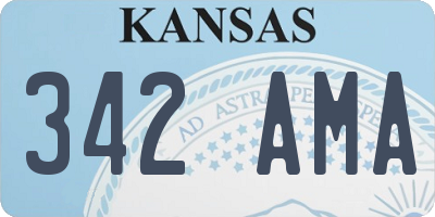 KS license plate 342AMA