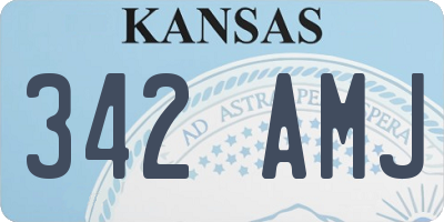KS license plate 342AMJ