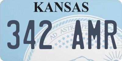 KS license plate 342AMR