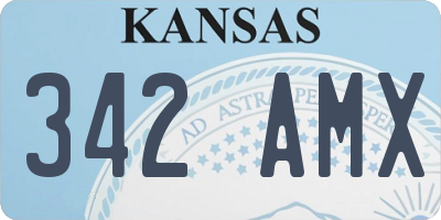 KS license plate 342AMX