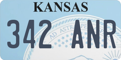 KS license plate 342ANR