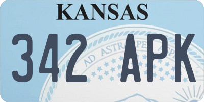 KS license plate 342APK