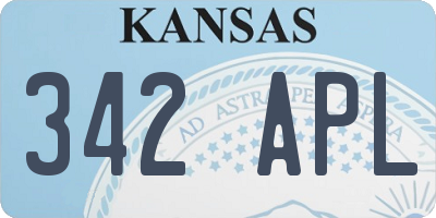 KS license plate 342APL