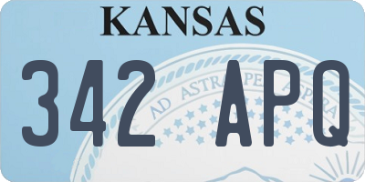 KS license plate 342APQ