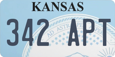 KS license plate 342APT