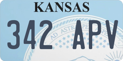 KS license plate 342APV