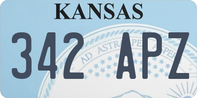 KS license plate 342APZ