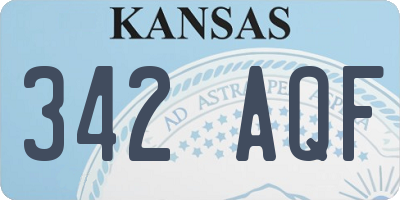 KS license plate 342AQF
